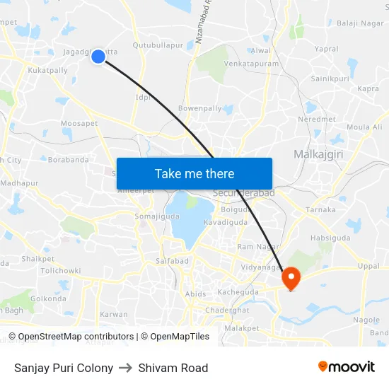 Sanjay Puri Colony to Shivam Road map