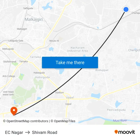 EC Nagar to Shivam Road map
