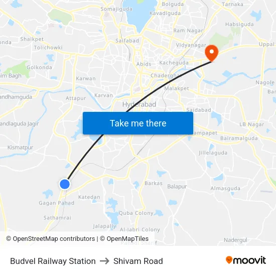 बुडवेल रेलवे स्टेशन to शिवम रोड map