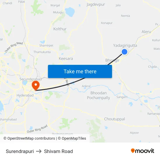 Surendrapuri to Shivam Road map