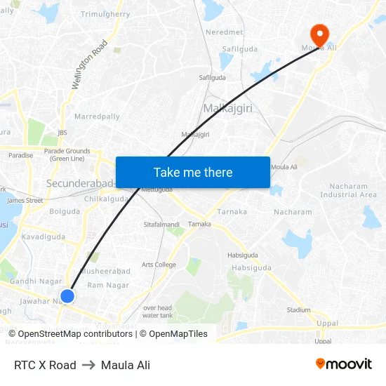 RTC X Road to Maula Ali map