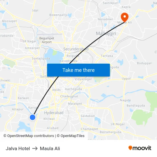 Jalva Hotel to Maula Ali map