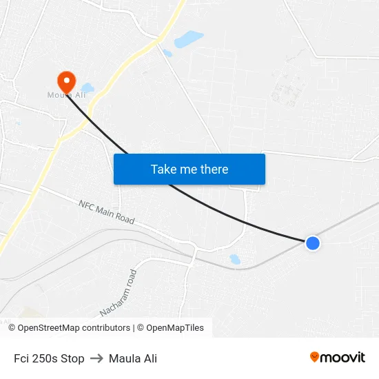 Fci 250s Stop to Maula Ali map