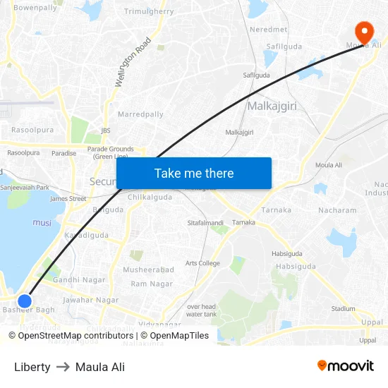Liberty to Maula Ali map
