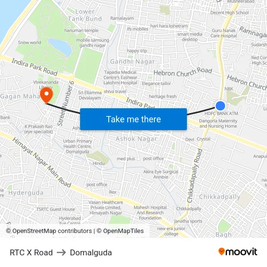 RTC X Road to Domalguda map