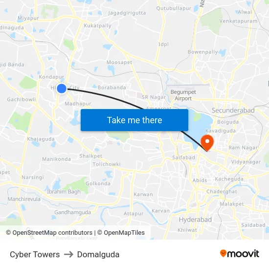 Cyber Towers to Domalguda map