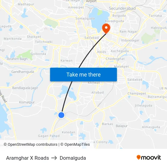 Aramghar X Roads to Domalguda map