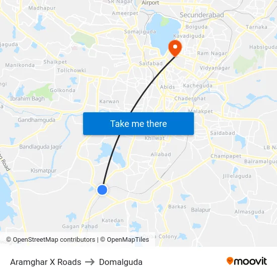 Aramghar X Roads to Domalguda map