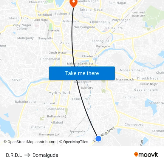D.R.D.L to Domalguda map