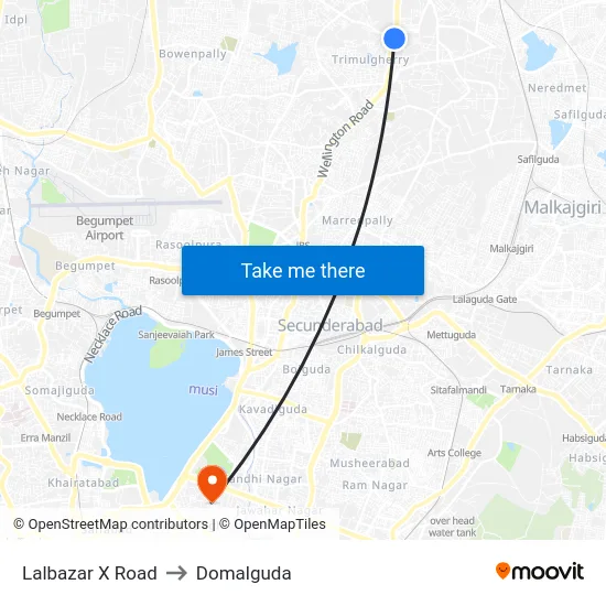 Lalbazar X Road to Domalguda map