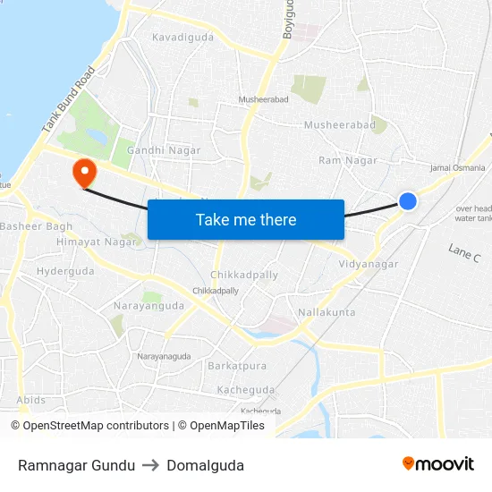 Ramnagar Gundu to Domalguda map