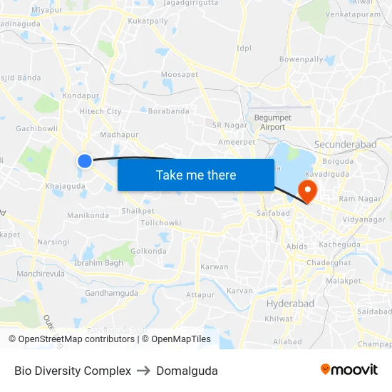 Bio Diversity Complex to Domalguda map