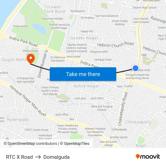 RTC X Road to Domalguda map