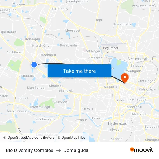 Bio Diversity Complex to Domalguda map