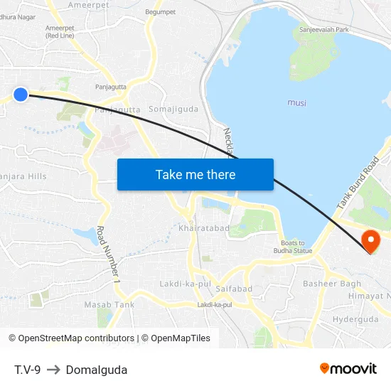 T.V-9 to Domalguda map