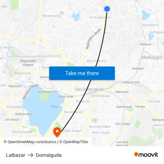 Lalbazar to Domalguda map