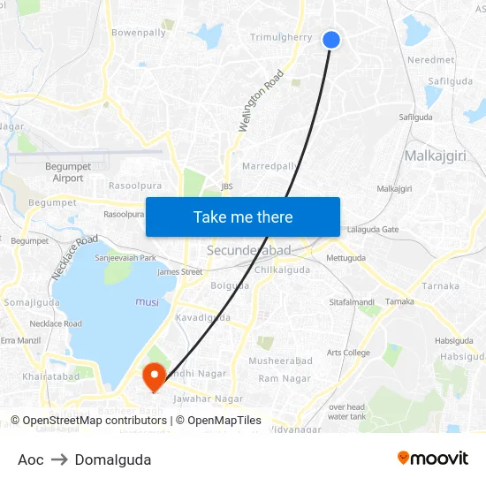 Aoc to Domalguda map