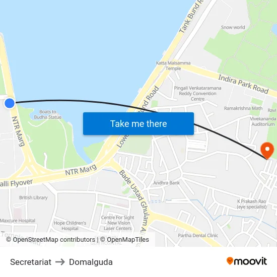 Secretariat to Domalguda map