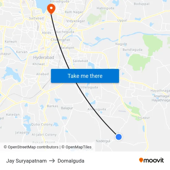 Jay Suryapatnam to Domalguda map