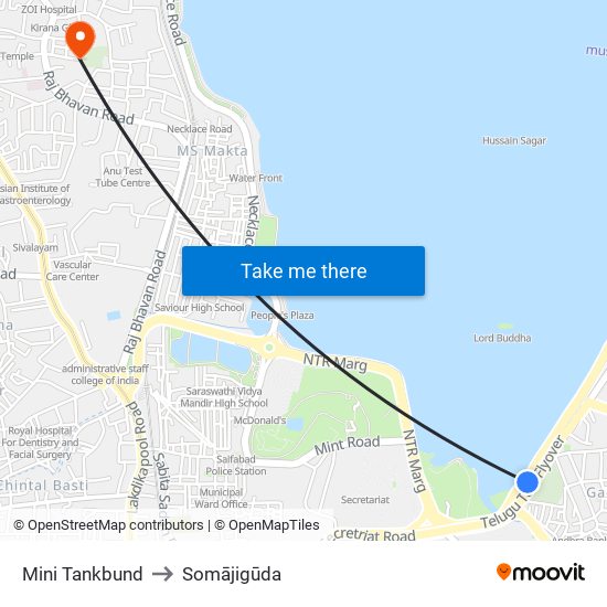 Mini Tankbund to Somājigūda map