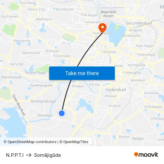 N.P.P.T.I to Somājigūda map