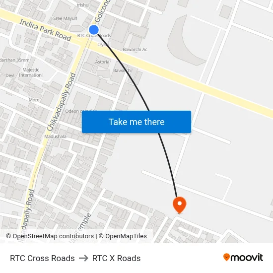 RTC Cross Roads to RTC X Roads map