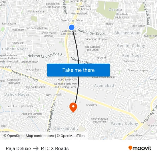 Raja Deluxe to RTC X Roads map