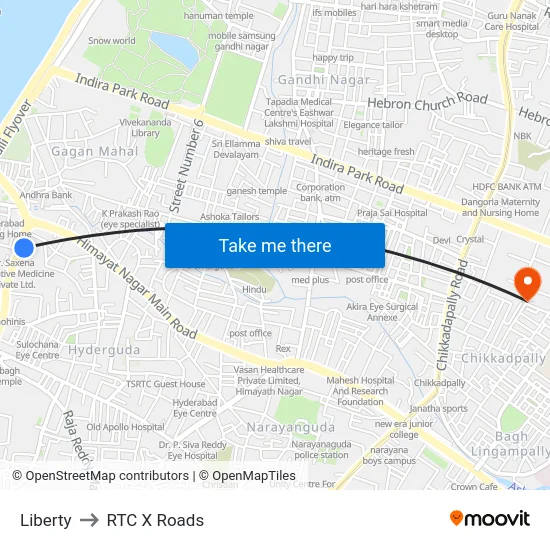 Liberty to RTC X Roads map
