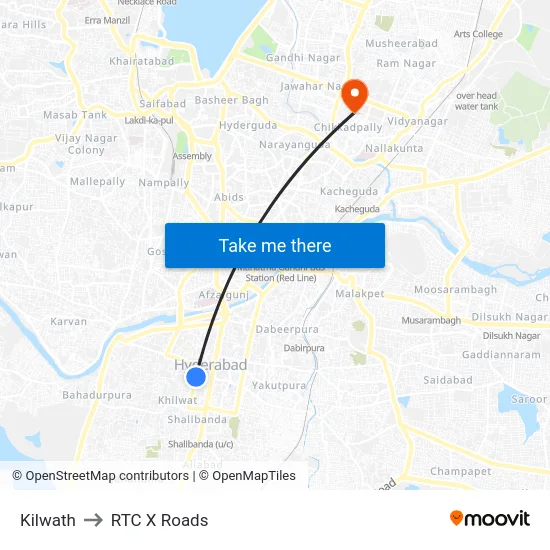 Kilwath to RTC X Roads map