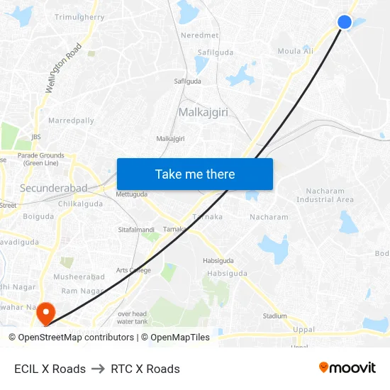 ECIL X Roads to RTC X Roads map