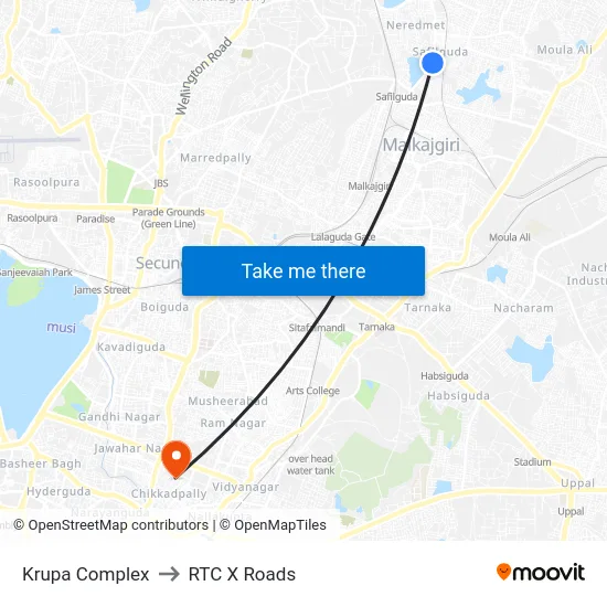 Krupa Complex to RTC X Roads map
