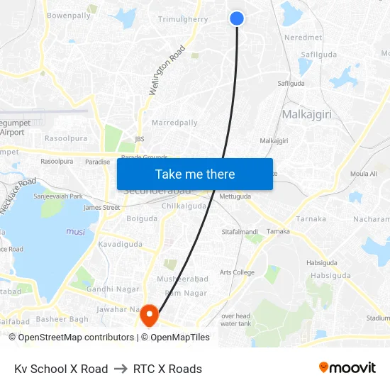 Kv School X Road to RTC X Roads map