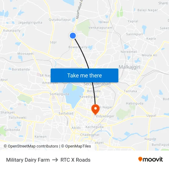 Military Dairy Farm to RTC X Roads map