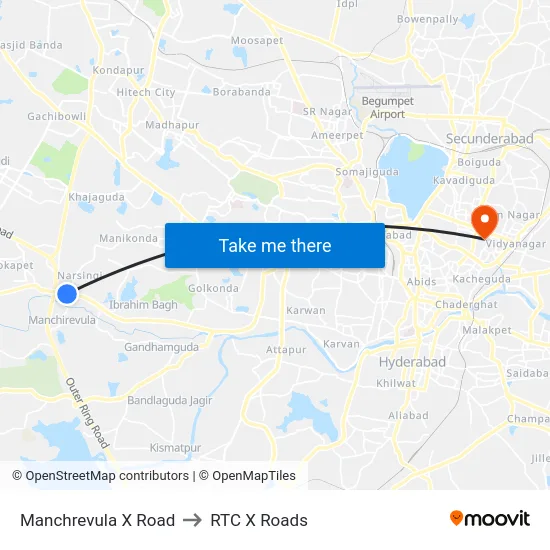 Manchrevula X Road to RTC X Roads map
