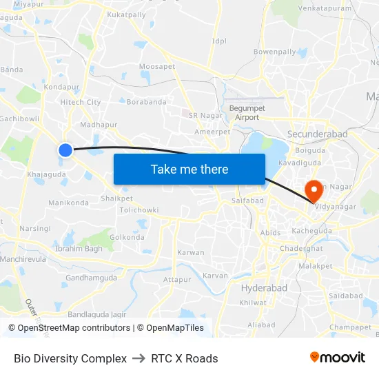 Bio Diversity Complex to RTC X Roads map