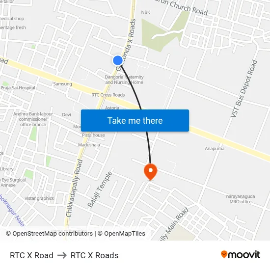 RTC X Road to RTC X Roads map