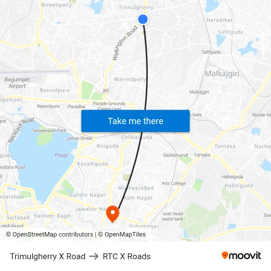 Trimulgherry X Road to RTC X Roads map