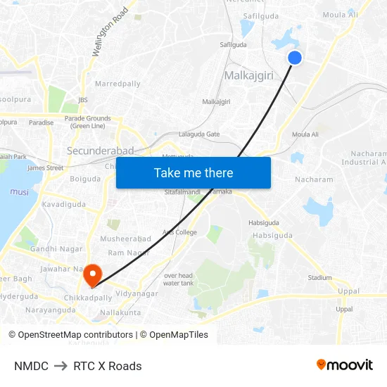 NMDC to RTC X Roads map