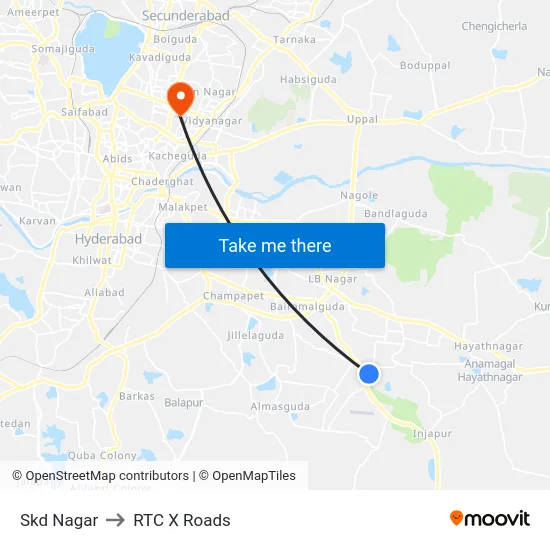 Skd Nagar to RTC X Roads map