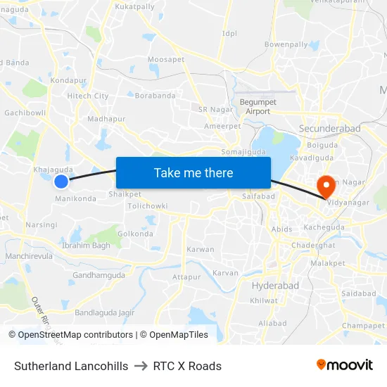 Sutherland Lancohills to RTC X Roads map