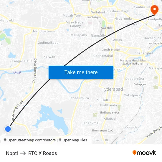 Nppti to RTC X Roads map