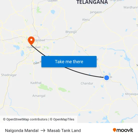 Nalgonda Mandal to Masab Tank Land map