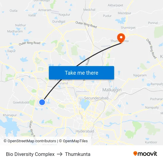 Bio Diversity Complex to Thumkunta map