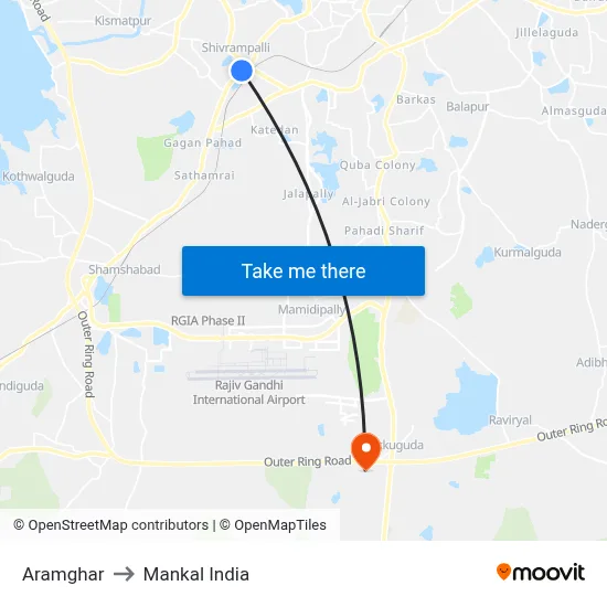 Aramghar to Mankal India map