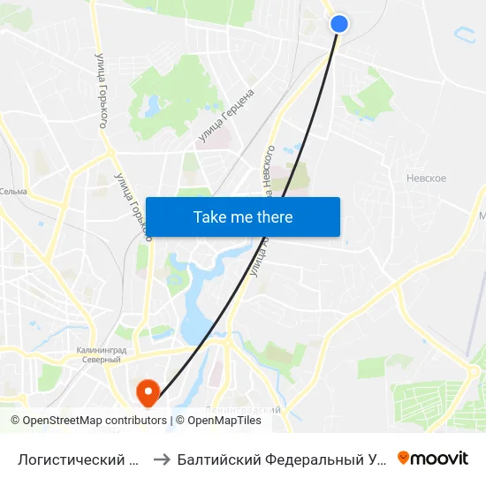 Логистический Центр (По Требованию) to Балтийский Федеральный Университет Имени Иммануила Канта map