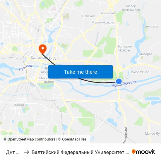 Днт Лотос to Балтийский Федеральный Университет Имени Иммануила Канта map