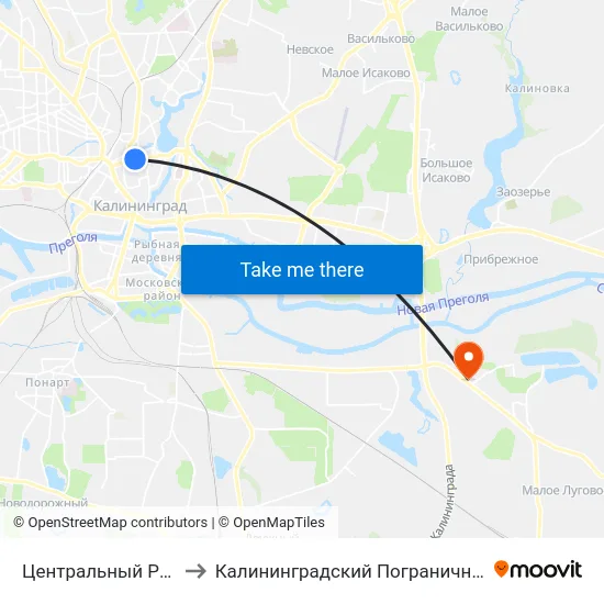 Центральный Рынок (В Центр) to Калининградский Пограничный Институт Фсб России map