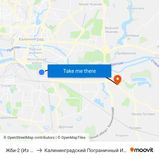 Жби-2 (Из Центра) to Калининградский Пограничный Институт Фсб России map