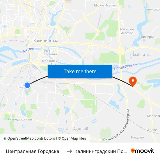 Центральная Городская Клиническая Больница (В Центр) to Калининградский Пограничный Институт Фсб России map