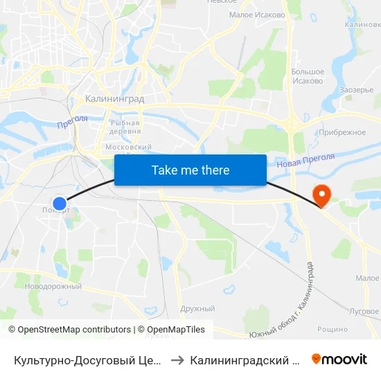 Культурно-Досуговый Центр (На Улице Судостроительной, Из Центра) to Калининградский Пограничный Институт Фсб России map